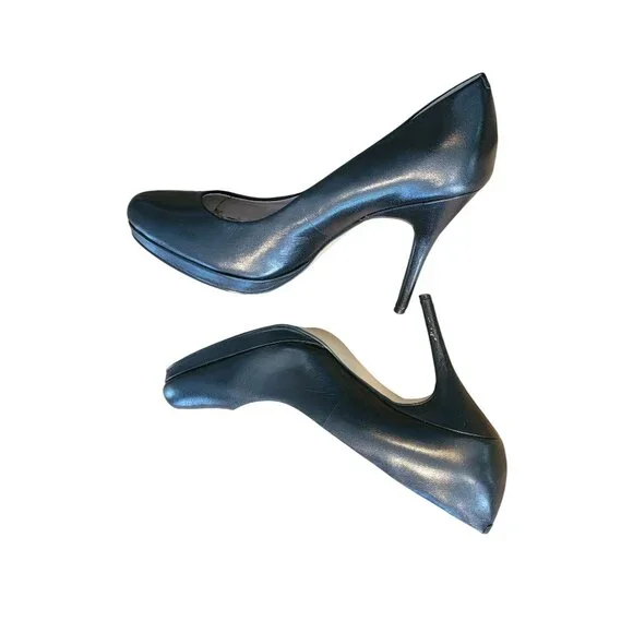 Nine West Shoes Nine West Kristal Black Leather Spike Heel